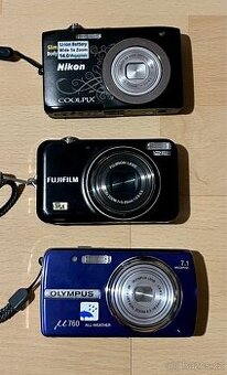 Nikon S2600, Olympus Mju 760 a Fujifilm JX200