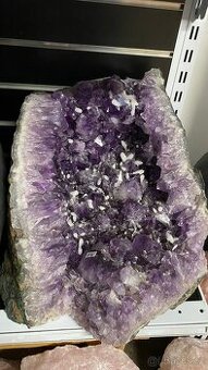 Ametystová geoda – 64 kg – luxusní misa, hluboká fialová