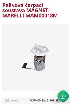 Nové palivové čerpadlo pro Citroën a Peugeot 406