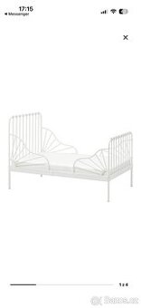 Dětská rostoucí postel Ikea Minnen bílá vč. matrace