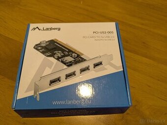 LANBERG 5 Ports PCI to USB 2.0 Expasion Card - 1