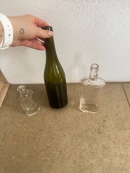 Historické skleněné lahve - Uničov, Uherský Brod, Graz