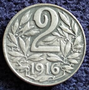 2 haléře(3kusy-1916,1917,1918 b.zn. Rakousko-Uhersko

