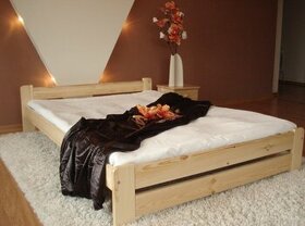 Postel z masivu borovice 180x200 Nová