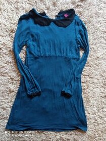 +Modré šaty s límečkem+vel m+