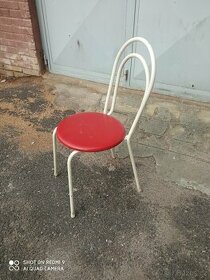 Židle trubková bílá - 1