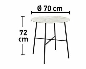 Kovový stolek