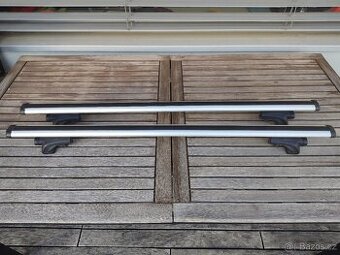 Příčníky Thule AeroBar 120 cm + patky Thule 757 2ks klíčů.