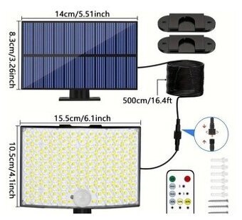 Solární světlo 350 led