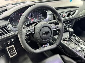 AUDI VOLANT kozeny zkoseny - perforovana kuze - S/RS logo