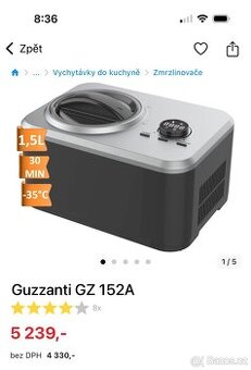 Zmrzlinovač Guzzanti GZ 152A