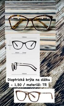 Dioptrické brýle na dálku-1,50