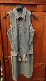 Džínové šaty bez rukávu