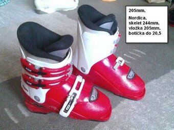 Sjezdové boty Nordica, dětské, MP 20,5cm