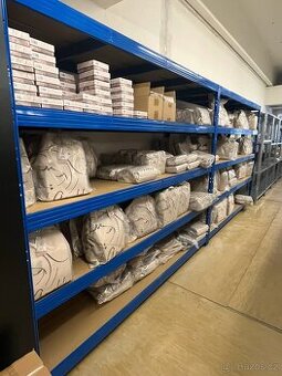 MODRÝ KOVOVÝ REGÁL - 2KS