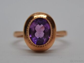 Zlatý prsten s Ametystem