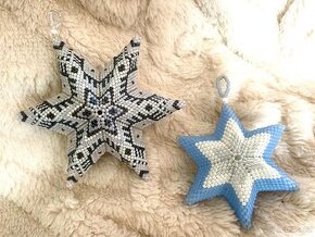 Sada 2 ks  sklenenych ozdob na stromecek / 730,-