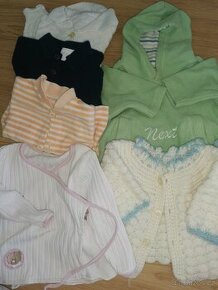 Mikiny, svetry, kabátky vel. 62 velikost 0-3 měsíce