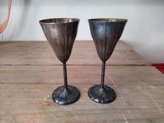 Starožitné poháry, číše, alpaka