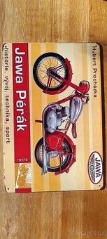 Plechová cedule 200x300mm Jawa Pérák