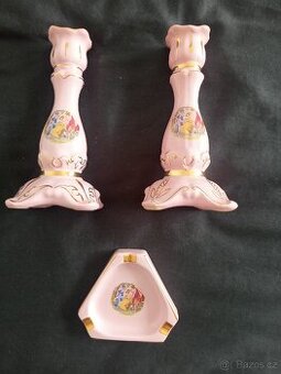 Hezký svícny,popelník a košíček