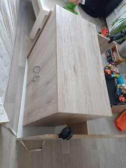 Patrová postel skříňka a stůl psací komplet