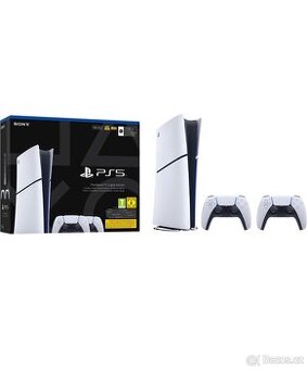 Prodám PS5 Slim Digital 1000 GB – 2 ovladače + sluchátka