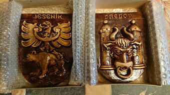 Keramický erb města Přerov a Jeseník