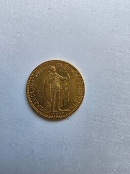 Zlata mince 10 koruna F.J.I. ročník 1910