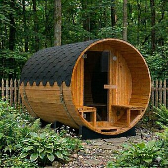 Lerax finská sauna sudová thermowood 240