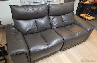 kožená sedačka polohovací 2x relax funkce USB
