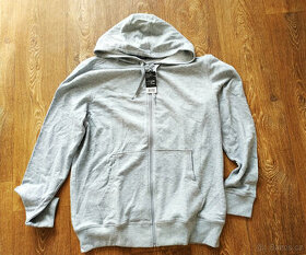 Nová pánská mikina, zip, kapuce, klokaní kapsa vel.: 56/58