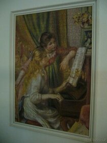 Složené puzzle obraz v rámu piano