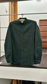 Pánská volnočasová tmavě zelená košile - 1