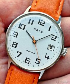 Československé mechanické hodinky PRIM Biele Tabule - 1
