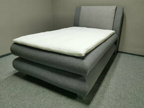 Nová šedá boxspring postel PREMIUM 120x200 cm