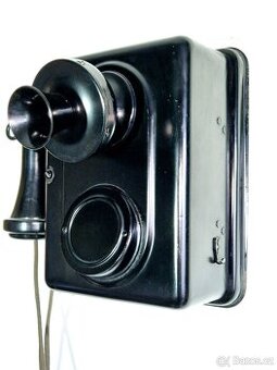 Starožitný nástěnný telefon Kellogg, USA 1910