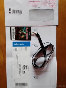 2 vstupenky na IRON Maiden - Praha Letňany