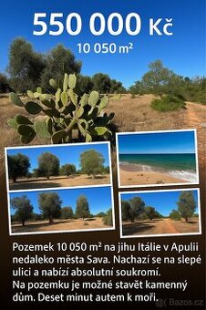 Stavební pozemek u moře 10.050m2
