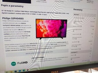 Prodám plne funkční televizi značky PHILIPS. Úhlopříčka 81 c