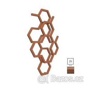 Radiátor Terma Hex 821 × 486 mm, 248 W, barva Bright Copper,