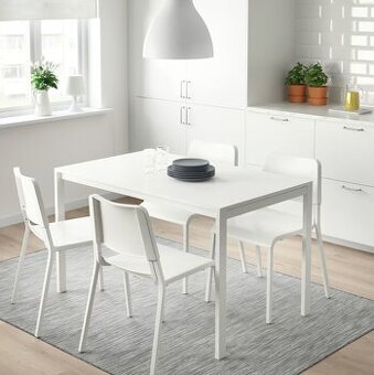 Jídelní židle bíle TEODORES IKEA