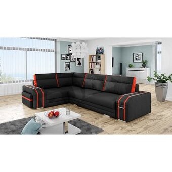 Rozkládací sedačka L s úložným prostorem