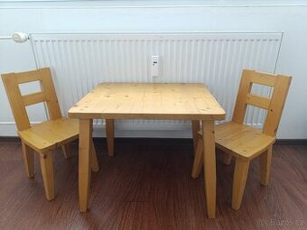 Dětská postel 80×180 + stůl a 2 židle – dub světlý (2020)