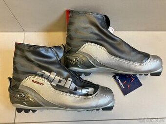 Boty na běžky Alpina stříbrné vel. 42 (nové)