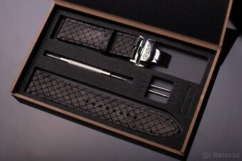 Kožený řemínek AP Prestige z krajtí kůže - černý