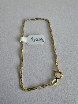Zlatý náramek 14 K, 19 cm, 1,65 g
