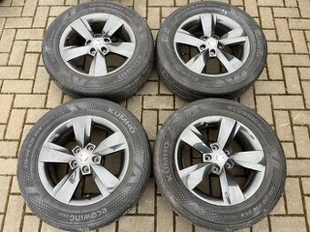 4x zánovní alu disky 5x112 R16, letní pneu 80%