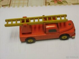 Starožitná hračka hasičské auto - 1