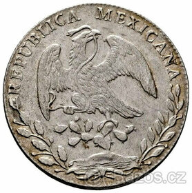 stříbrná mince staré Mexiko. - 1